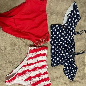 3 piece USA swim